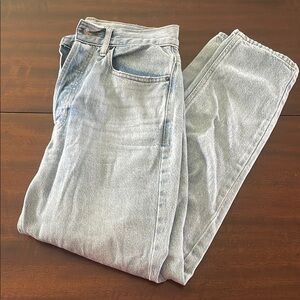 Ultra high rise light wash Jeans